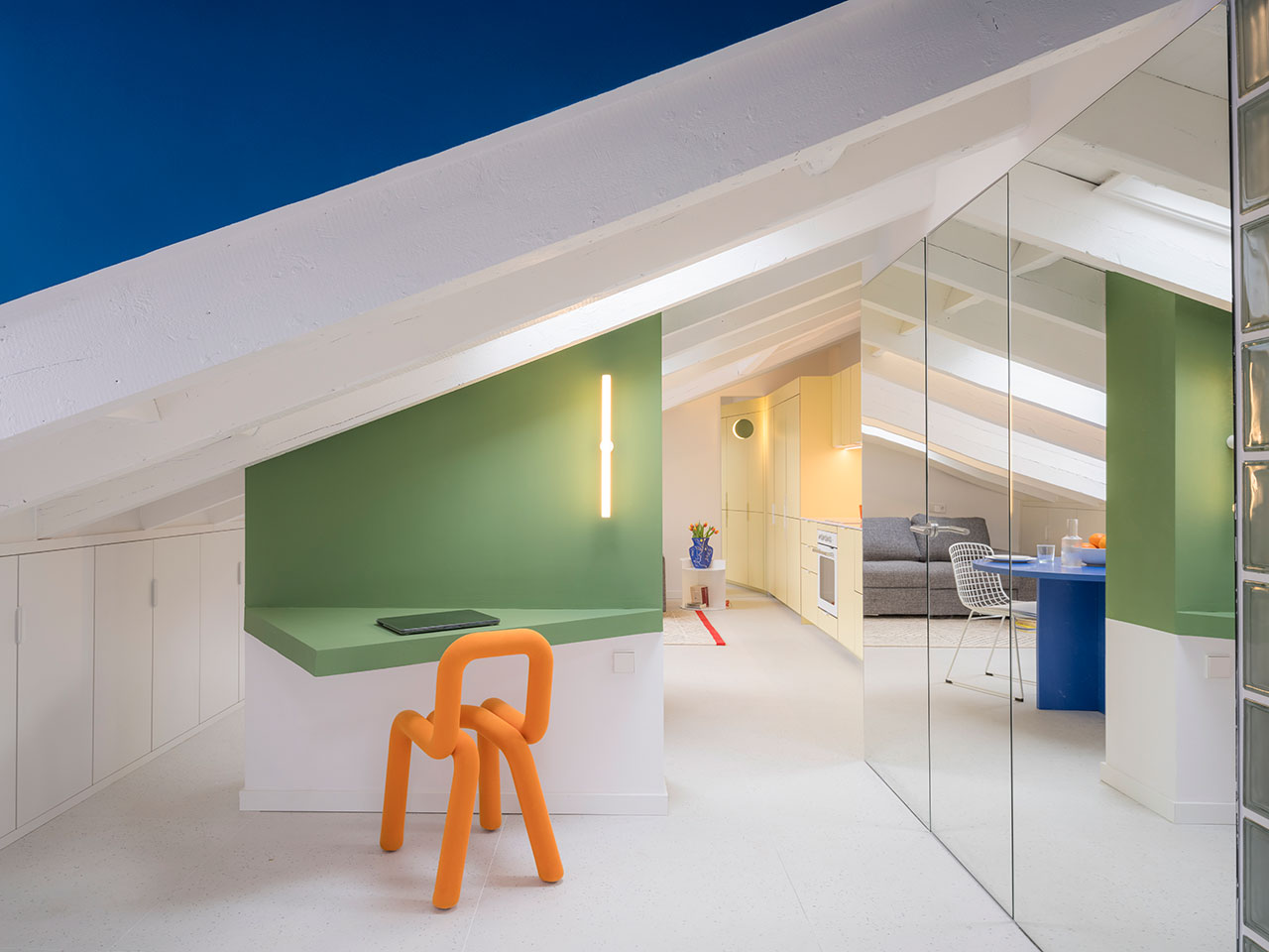 Casa Flix: A Drab Attic in Madrid Undergoes Colorful Renovation